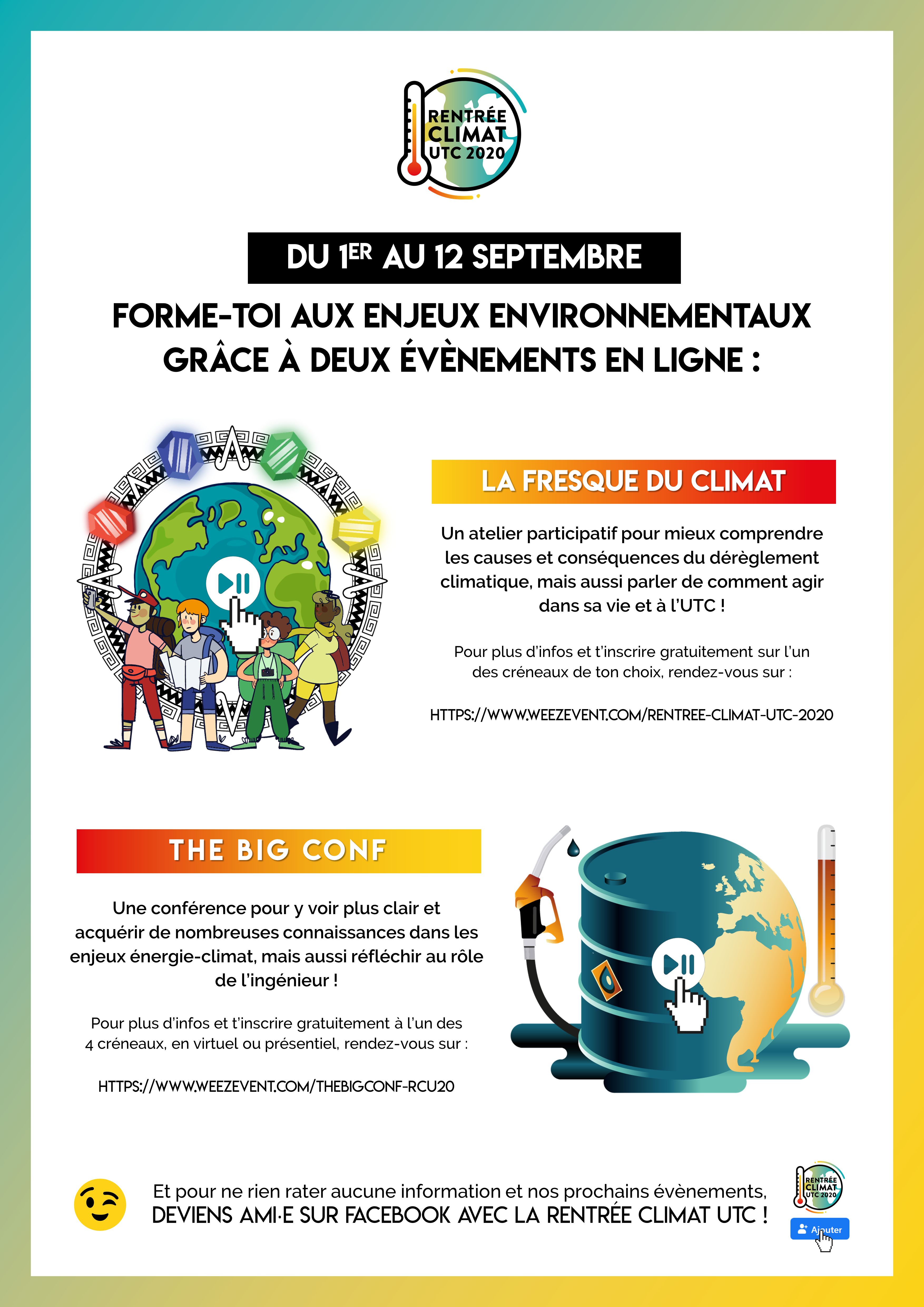 Rentrée Climat UTC 2020 - dispositif de sensibilisation
